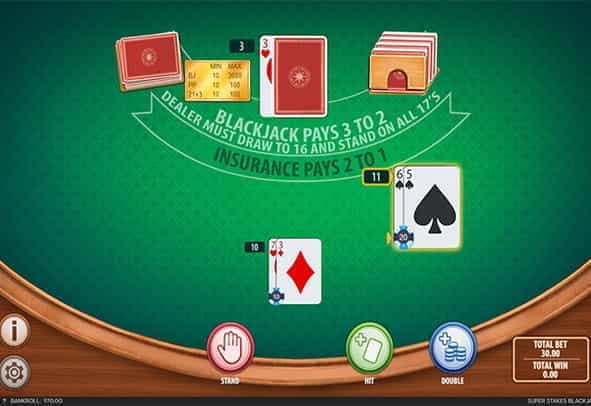 Super Stakes Blackjack free demo version.