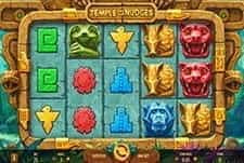In game view of the Temple of Nudges slot from Playzee