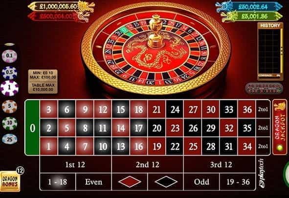 Free demo of Dragon Jackpot Roulette from Playtech