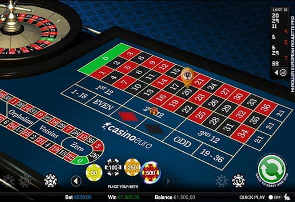 The free demo of High-Roller European Roulette Pro.