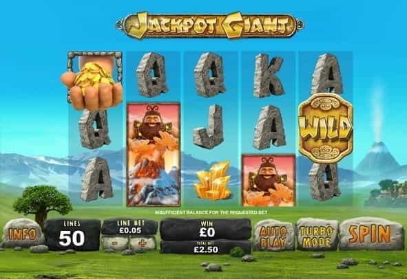 The Jackpot Giant rows and reels.