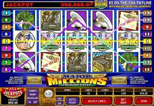 Major Millions 15 lines Microgaming