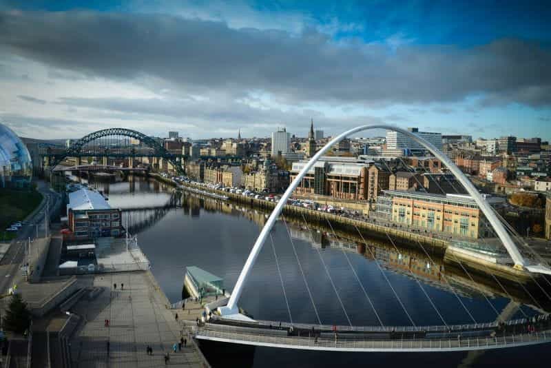 Tyne and Gateshead Millennium bridges in Newcastle.