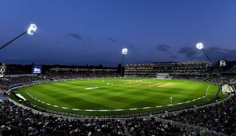 A cricket stadium.