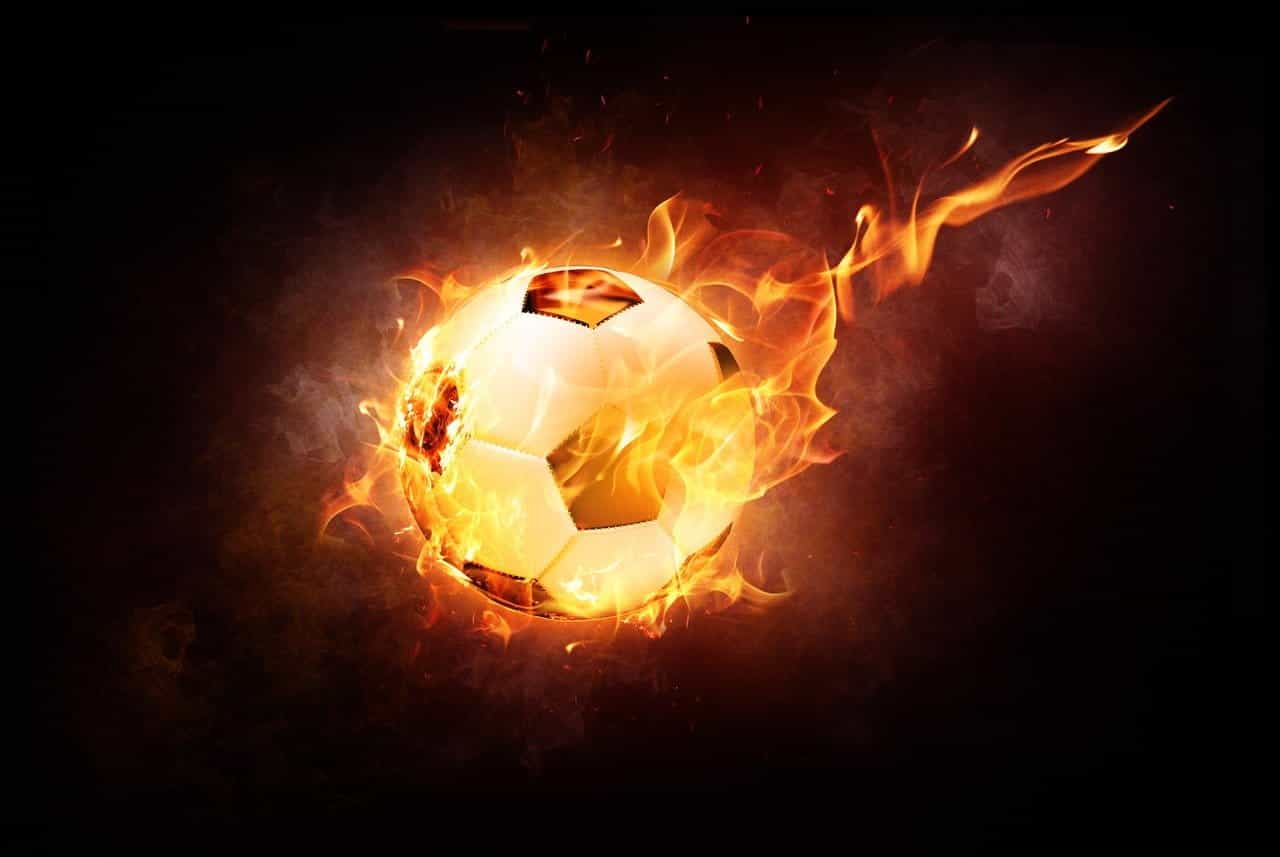 Football on fire.