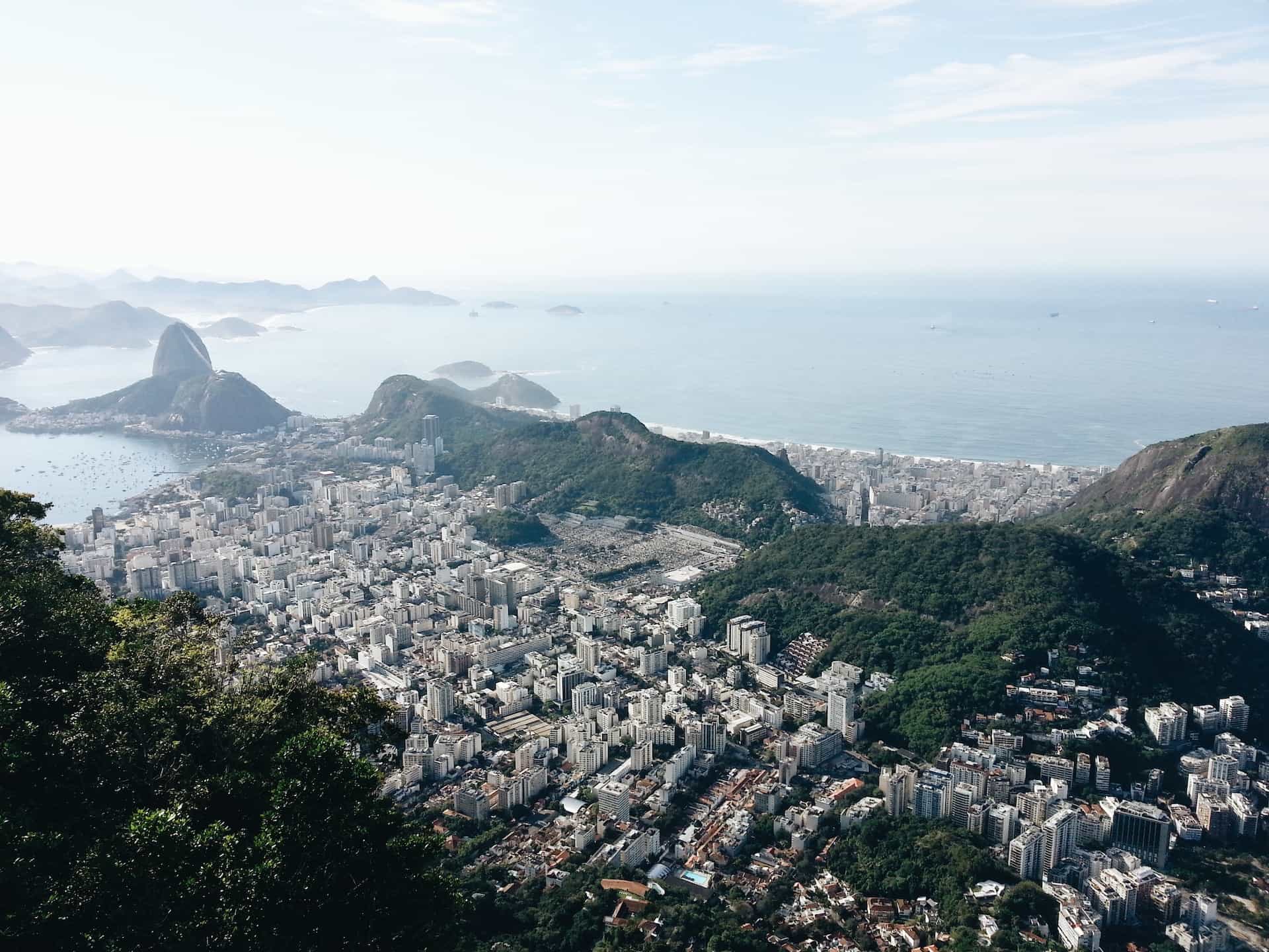 The city of Rio de Janeiro, Brazil from above.
