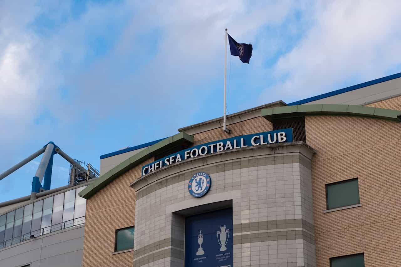 Chelsea FC's Stamford Bridge stadium in London.