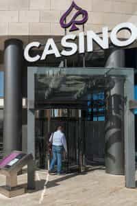 The main entrance to Portomaso Casino in Malta. 