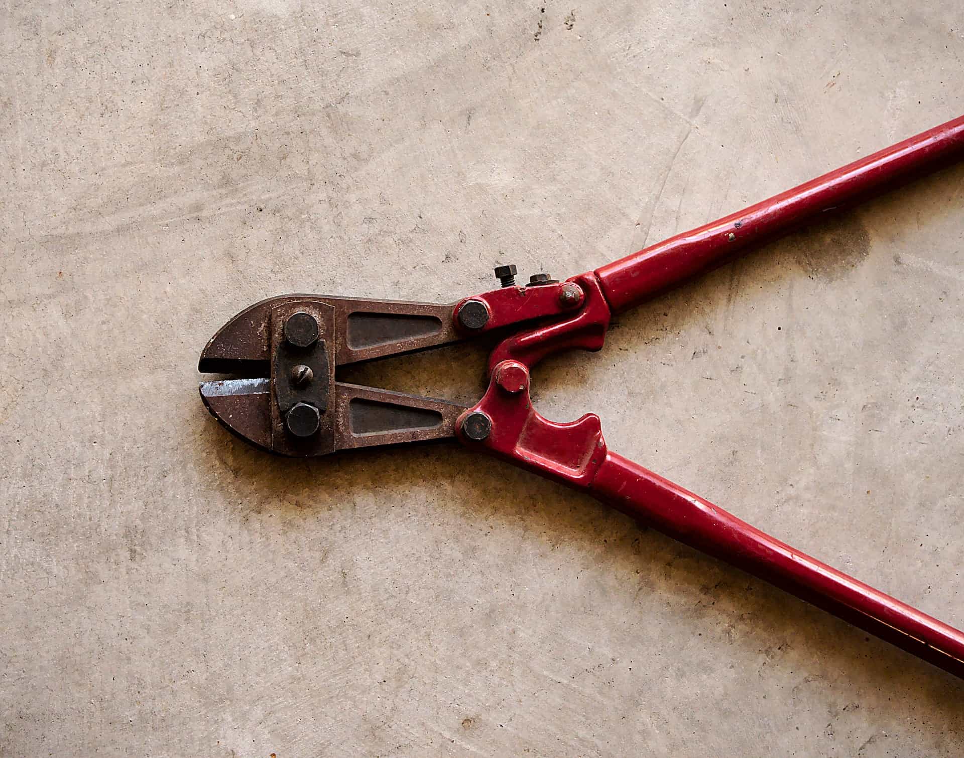 Red bolt cutters.